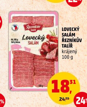 Salám lovecký Řezníkův talíř