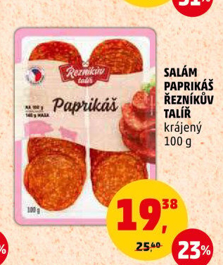 Salám Paprikáš Řezníkův talíř