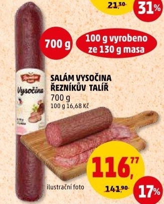 Salám Vysočina Řezníkův talíř