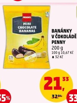 Tyčinka Banány v čokoládě Penny