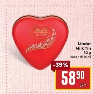 Bonboniéra srdce Pralinky Lindor Lindt
