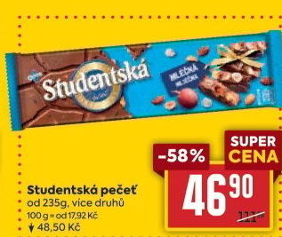 Čokoláda Studentská pečeť Orion