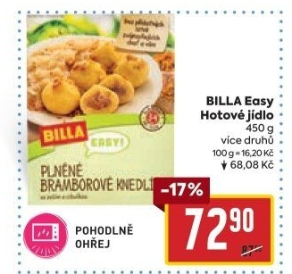Hotová jídla Billa Easy