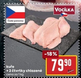 Kuře + 2 čtvrtky Vocílka