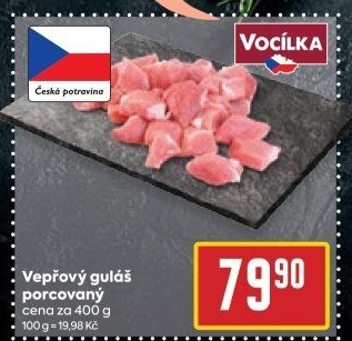 Maso na guláš vepřové Vocílka
