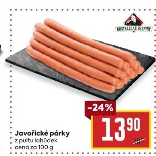 Párky javořické Kostelecké uzeniny