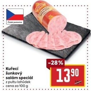 Salám šunkový kuřecí speciál Vodňanské kuře
