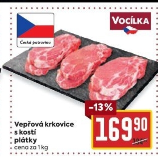 Vepřová krkovice s kostí Vocílka