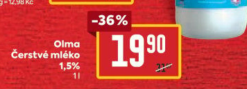 Mléko čerstvé Olma - 1,5% polotučné