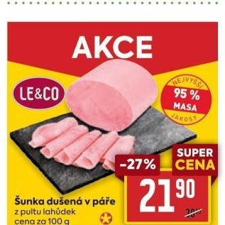 Šunka dušená nejvyšší jakosti LE&amp