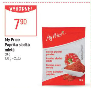 Koření Paprika sladká mletá My Price