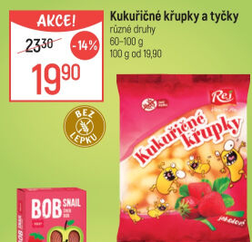 Kukuřičné křupky bez lepku Rej