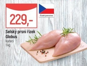 Selský kuřecí prsní řízek Globus
