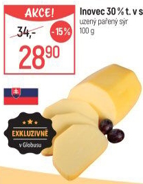 Sýr uzený pařený 30% Inovec