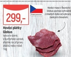 Hovězí plátky Globus