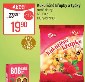 Kukuřičné křupky bez lepku Rej