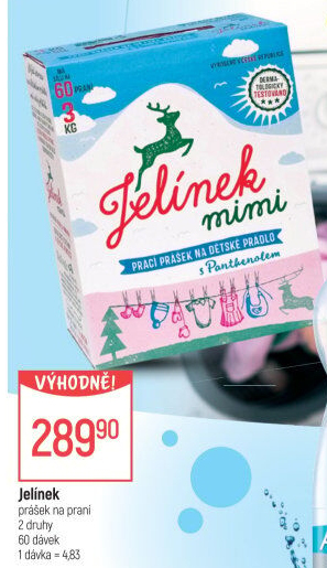 Prací prášek mýdlový Jelínek mimi Jelen