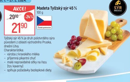 Sýr tylžský Sýrařův výběr Madeta