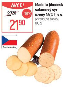 Sýr uzený salámový Jihočeský Madeta