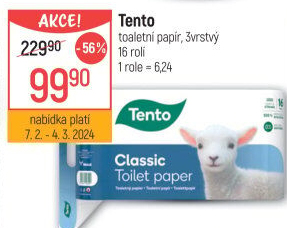 Toaletní papír 3vrstvý Tento