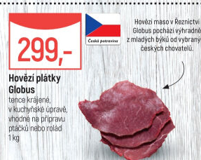 Hovězí plátky Globus