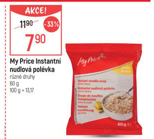 Instantní nudlové polévky My Price