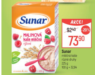 Kaše mléčná Sunar
