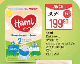 Kojenecká výživa Hami