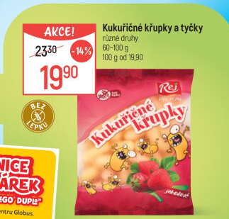 Kukuřičné křupky bez lepku Rej