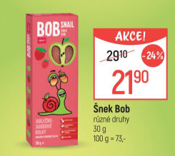 Ovocné pásky Šnek BOB LLC Eco Snack