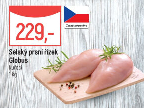 Selský kuřecí prsní řízek Globus