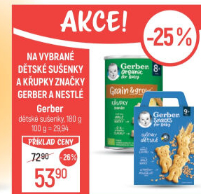 Sušenky dětské Gerber Snack for Baby