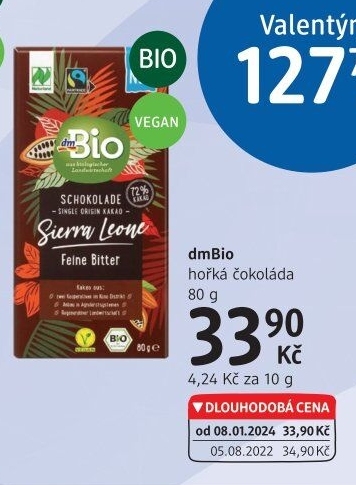 Čokoláda vegan dm Bio