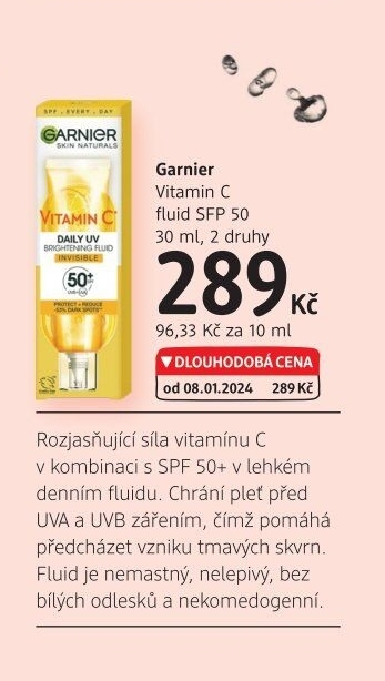 Fluid pleťový Vitamin C SPF 50+ Garnier