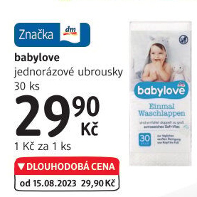 Jednorázové dětské ubrousky Babylove