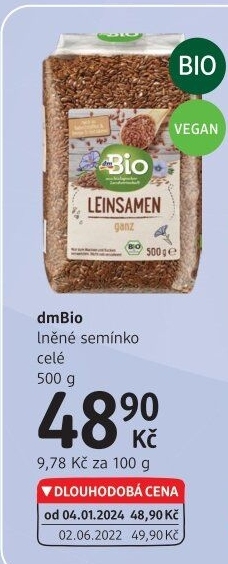 Lněná semínka dm Bio
