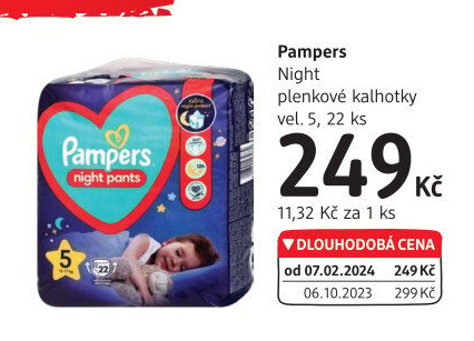 Pleny dětské PampersNight Pants