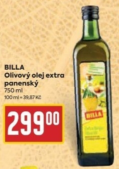 Olivový olej extra panenský Billa