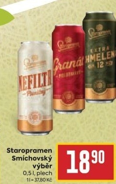 Piva Smíchovský výběr Staropramen