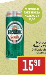 Pivo světlý ležák 11° Šerák Holba