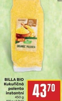 Polenta kukuřičná bio Billa