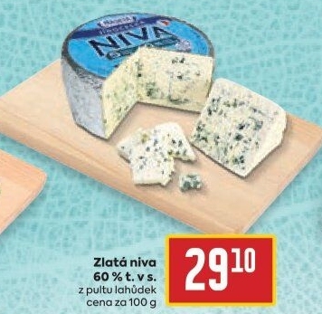 Sýr Niva zlatá Jihočeská 60% Madeta