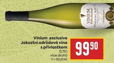 Vína Vinium Exclusive Velké Pavlovice - přívlastková