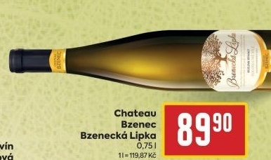 Víno Ryzlink rýnský Bzenecká Lipka Chateau Bzenec