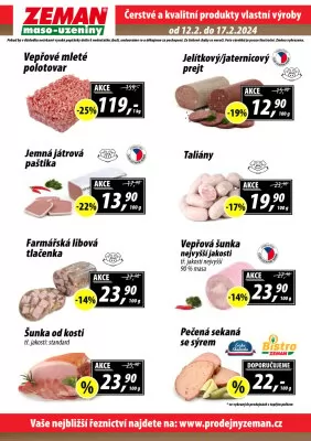 akční leták ZEMAN maso - uzeniny 12.2.2024-17.2.2024