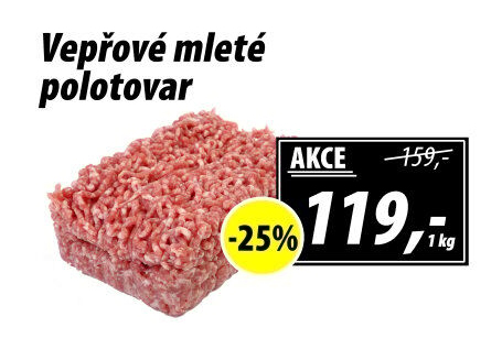 Maso mleté vepřové