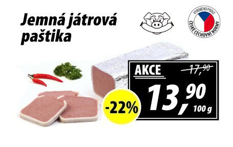 Paštika játrová jemná