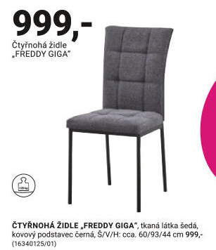 ČTYŘNOHÁ ŽIDLE „FREDDY GIGA“