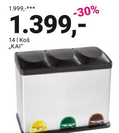 NÁŠLAPNÝ ODPADKOVÝ KOŠ „KAI“