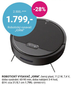 ROBOTICKÝ VYSAVAČ „IORM“